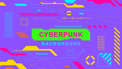 Cyberpunk Futuristic Background Tech Circuit Design