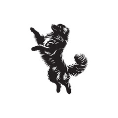 Majestic Leonberger dog silhouette vector featuring a powerful, gentle giant breed. Perfect for pet lovers, breed enthusiasts, logo designs, dog art, and graphic illustration projects.
