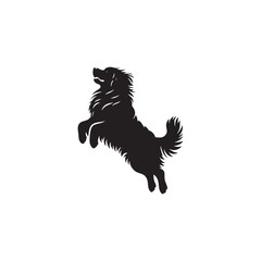 Majestic Leonberger dog silhouette vector featuring a powerful, gentle giant breed. Perfect for pet lovers, breed enthusiasts, logo designs, dog art, and graphic illustration projects.
