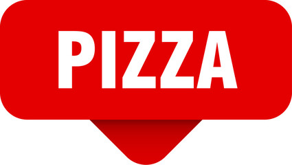 pizza sticker. pizza sign on transparent background
