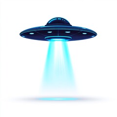 glowing ufo beaming light alien spacecraft