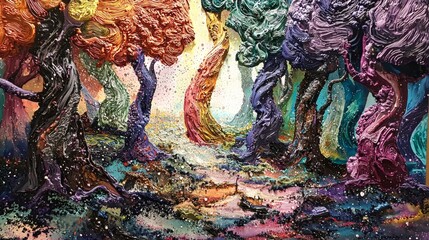 140. Enchanted forest where animals are made of stardust