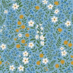 Romantic Floral Print Design in Vector