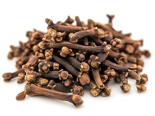 Fototapeta premium Crypto Token Pile with Dried Clove Sticks on Transparent Background