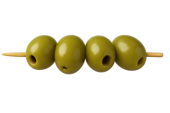 olives on a stick isolated on transparent background. - Powered by Adobe
