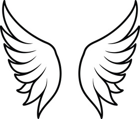 Fototapeta premium angel wings silhouette