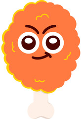 Fried Chicken Proud Face Cartoon