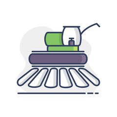 Combine harvester vector isolated icon