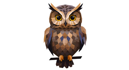 Fototapeta premium owl in cubot style