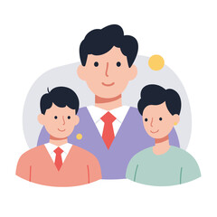 Fototapeta premium Three diverse individuals smiling together with simple background 