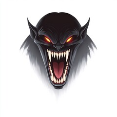 Vampire Monster with Long Sharp Fangs