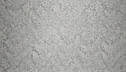 Obraz premium Silver leaf lace wallpaper Delicate, seamless pattern Elegant, intricate design , illustration, texture, abstract