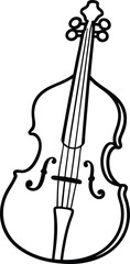 cello line art