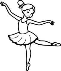 cute ballet dancer silhouette