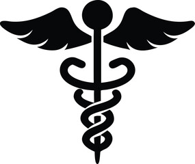 medical caduceus silhouette