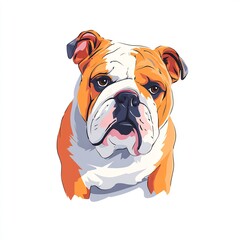 Obraz premium bulldog with wrinkled face 