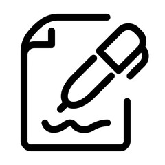 contract line icon. Vector format with fully editable strokes, business series.