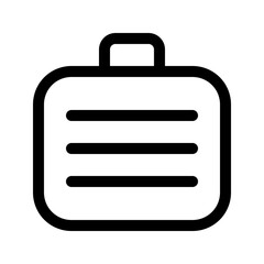 suitcase line icon. Vector format with fully editable strokes, business series.