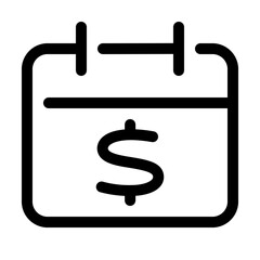 calendar line icon. Vector format with fully editable strokes, business series.