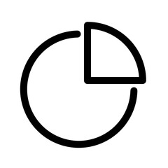 pie chart line icon. Vector format with fully editable strokes, business series.