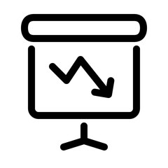 loss line icon. Vector format with fully editable strokes, business series.