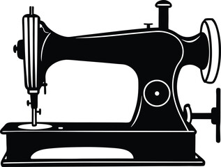 old sewing machine silhouette