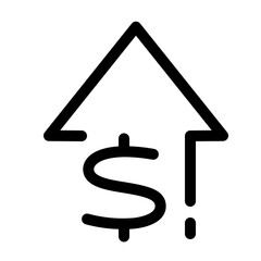 profit line icon. Vector format with fully editable strokes, business series.