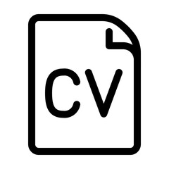 resume line icon. Vector format with fully editable strokes, business series.