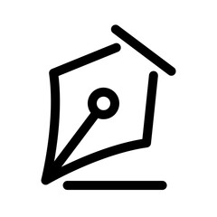 signature line icon. Vector format with fully editable strokes, business series.