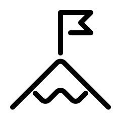 mountain line icon. Vector format with fully editable strokes, business series.