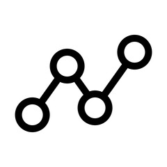 chart line icon. Vector format with fully editable strokes, business series.