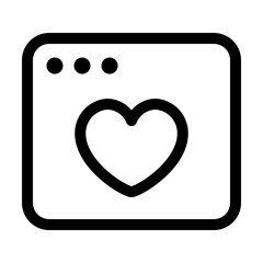 website line icon. Vector format with fully editable strokes, business series.