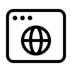 website line icon. Vector format with fully editable strokes, business series.