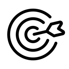 bullseye line icon. Vector format with fully editable strokes, business series.