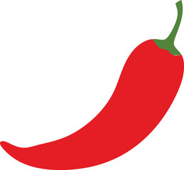 red hot chili pepper isolated silhouette