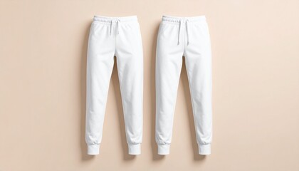 white jeans on plain background