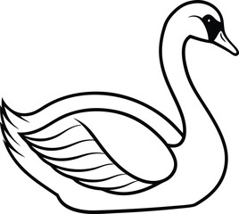 swan isolated silhouette