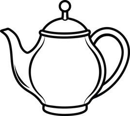 teapot isolated silhouette