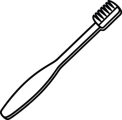 toothbrush isolated silhouette