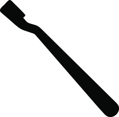 toothbrush isolated silhouette