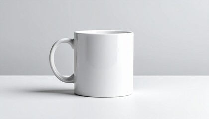 white cup on white background