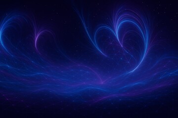 Abstract blue and purple glowing lines network background