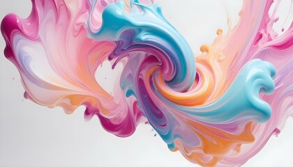 Flowing abstract color vortex filled with bright tones, showcasing the essence of creativity and movement