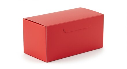 Unbranded Red Tea Bag Box Isolated on White