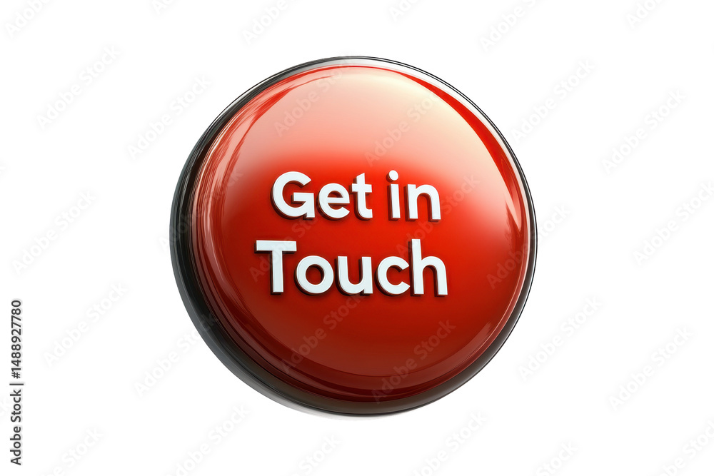 Leinwandbilder bright pink button with an inviting message encouraging communication and connection in a friendly m