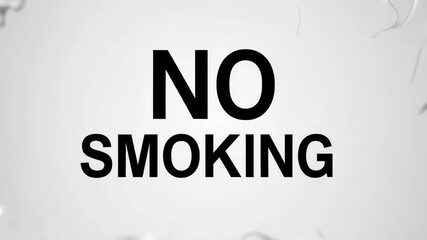 No Smoking Sign with White Smoke