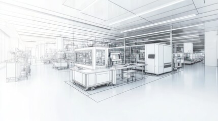 Factory blueprint cleanroom automation design