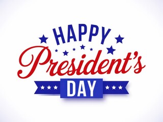 Happy President's Day greeting card with stars.