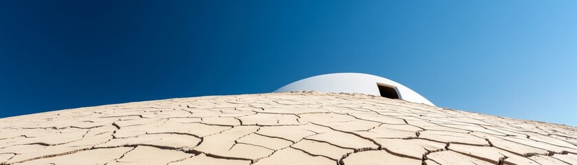 Cracked Earth Dome, Minimalist ,Architecture