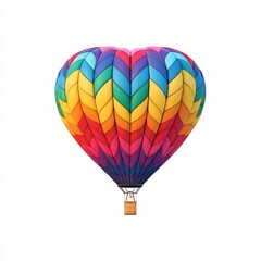 Naklejka premium Heart Balloon Floating in Sky
